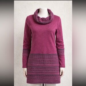 Women's Burgundy Knit Cowl Neck Sweater
